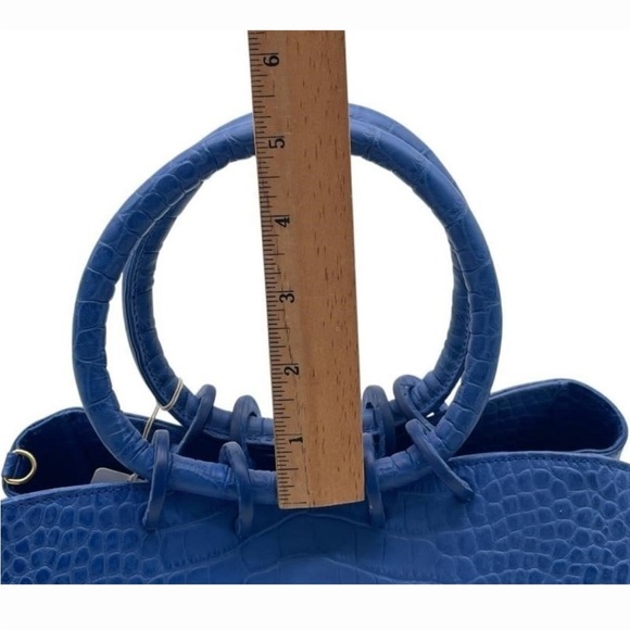 LALO SOFT CALF EMBOSSED ITALIAN LEATHER HANDBAG - Picture 8 of 9